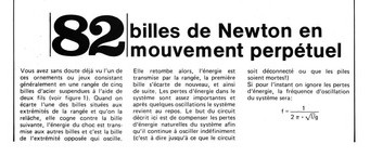 billes de Newton en mouvement perpétuel