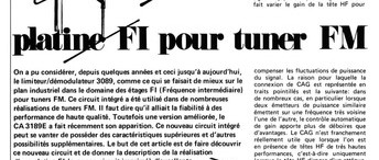 Platine FI pour tuner FM