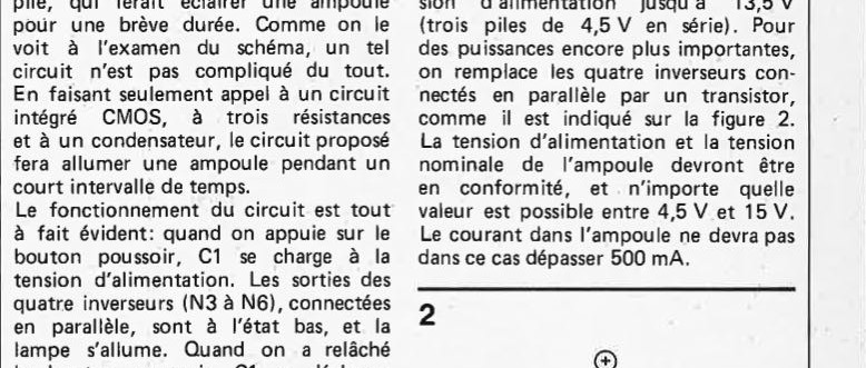 Minuterie d`éclairage à faible durée