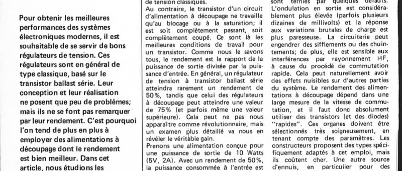 Les méthodes modernes de régulation de tension