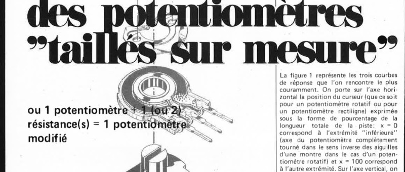 Des potentiomètres taillés sur mesure