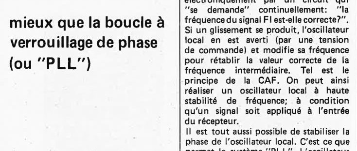 Verrouillage de la fréquence