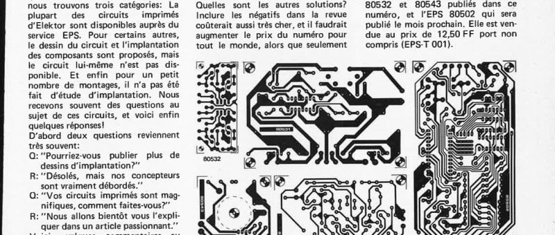 au sujet des circuits imprimés