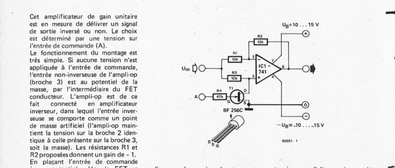 Amplificateur inverseur ou non-inverseur