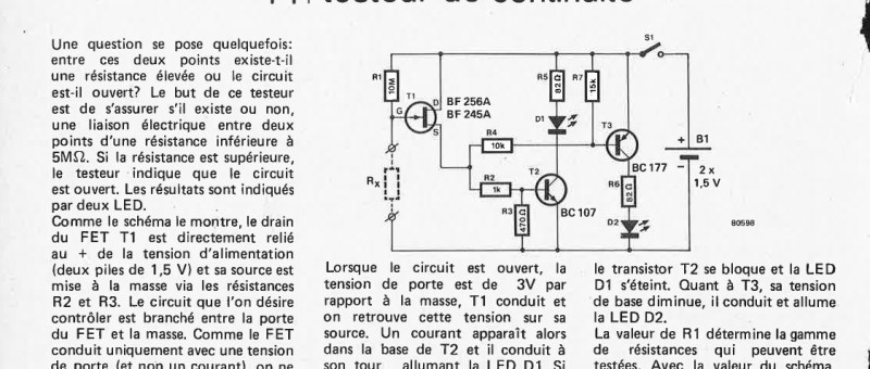 Testeur de continuité