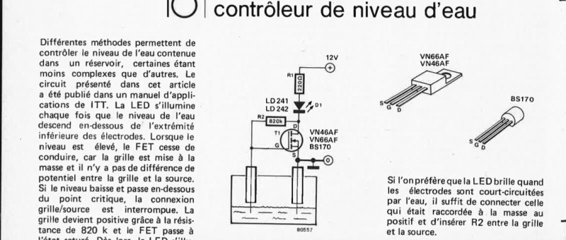 Contrôleur de niveau d`eau