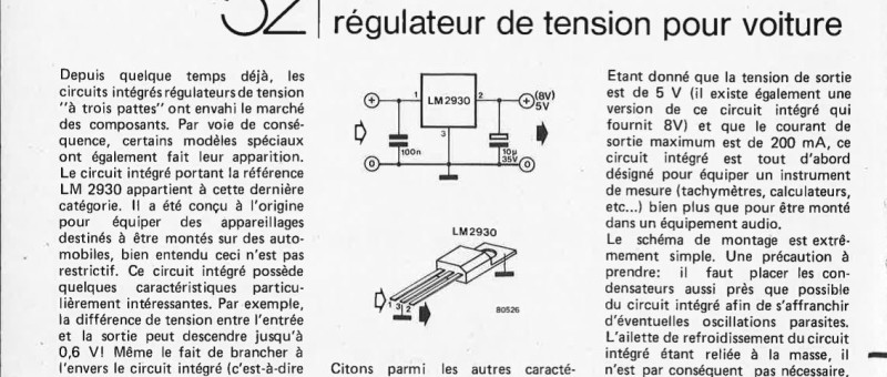 Régulateur de tension pour voiture