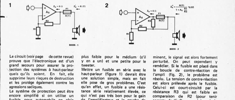 Protection simple des haut-parleurs