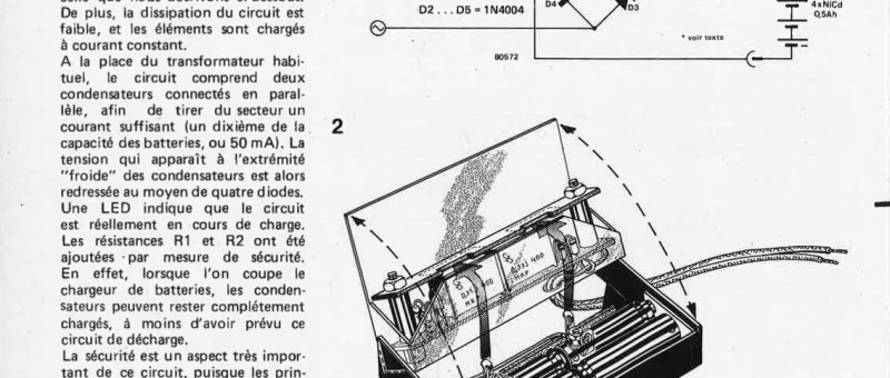 Batteries au Cad-NI, chargeur de `batteries