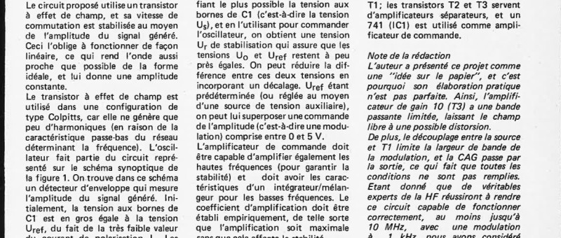 Générateur HF