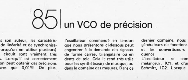 VCO de précision