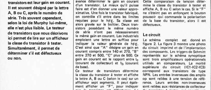 Testeur de transistors