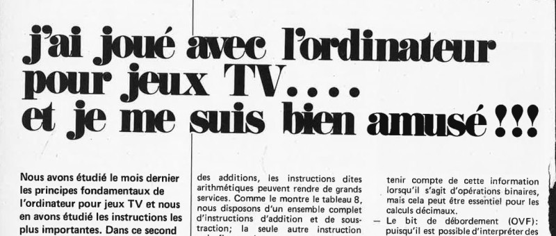 J`ai joué avec l`ordinateur pour jeux TV et je me suis bien amusé!