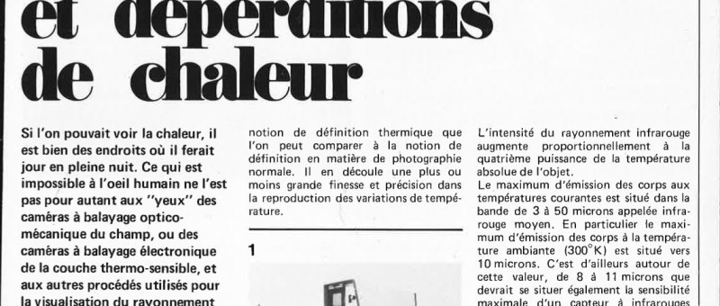 L`imagerie infrarouge et les déperditions de chaleur