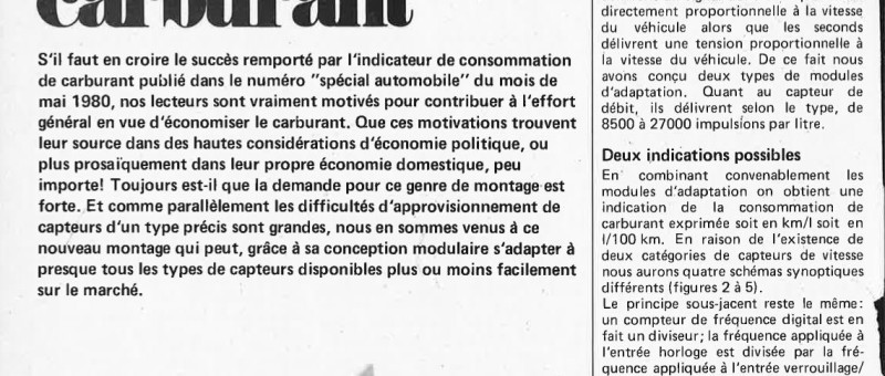 Indicateur de consommation de carburant