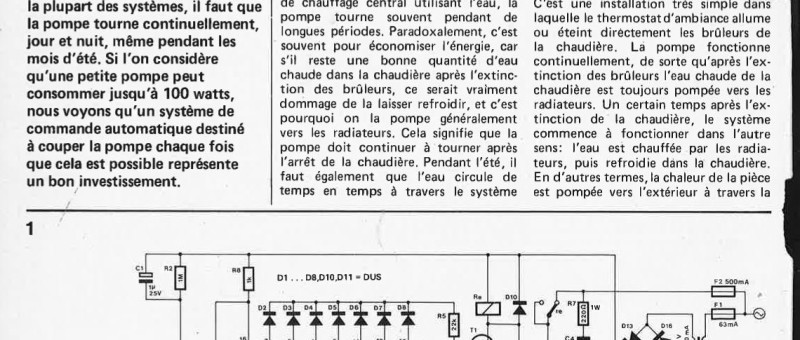 Commande de pompe de chauffage central