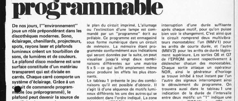 matrice lumineuse programmable