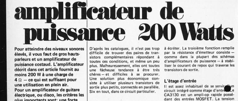amplificateur de puissance 200 W