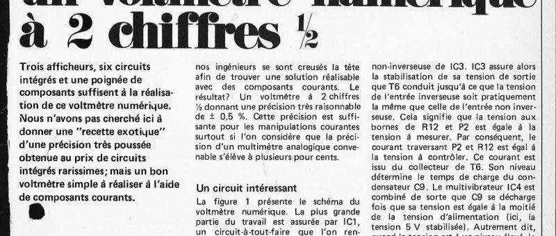 voltmètre numérique à 2 chiffres