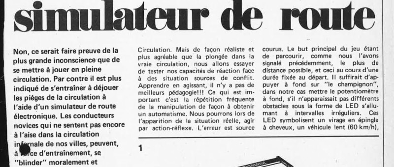 simulateur de route