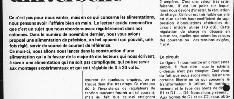 alimentation universelle