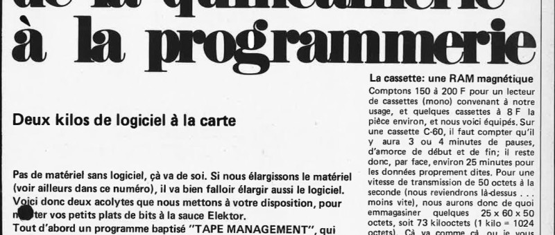 de la quincaillerie à la programmerie
