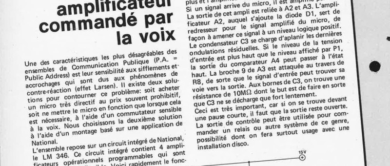amplificateur commandé par la voix