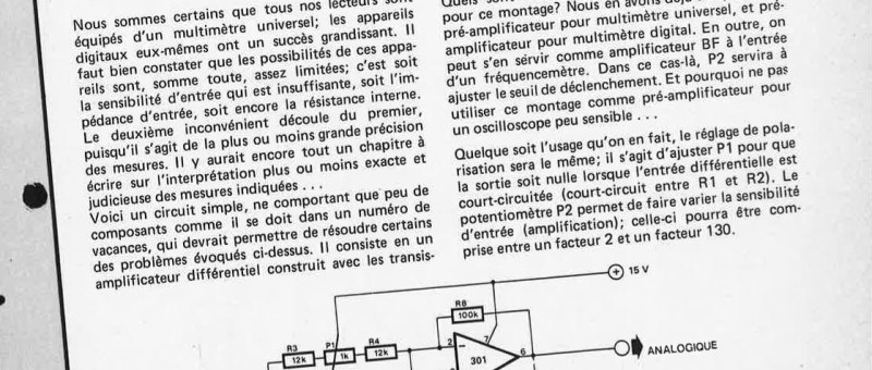 amplificateur de mesure BF universel
