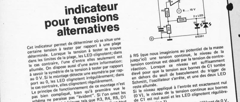 indicateur pour tensions alternatives