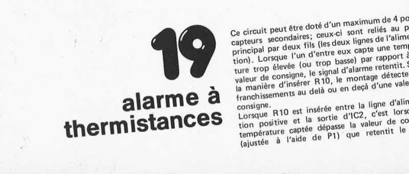 alarme à thermistances