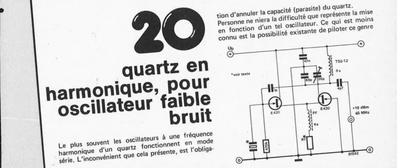 quartz en harmonique pour oscillateur faible bruit