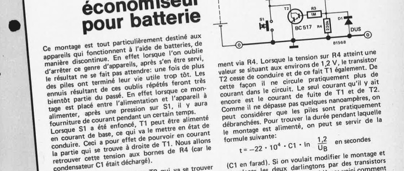 économiseur pour batterie