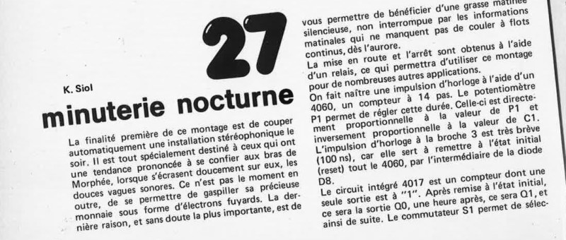 minuterie nocturne
