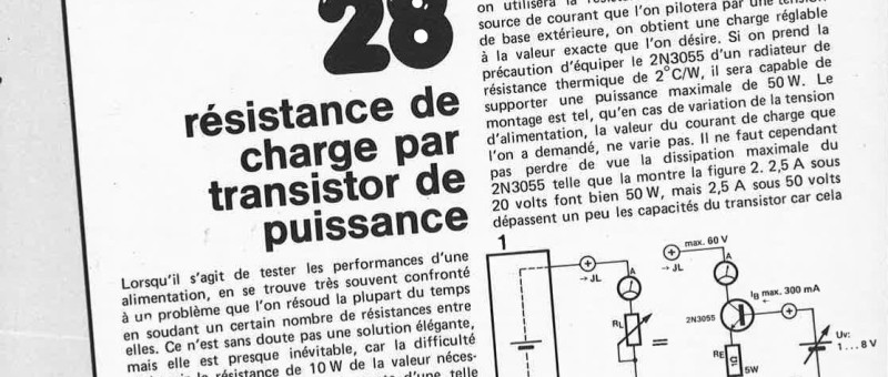 résistance de charge par transistor de puissance