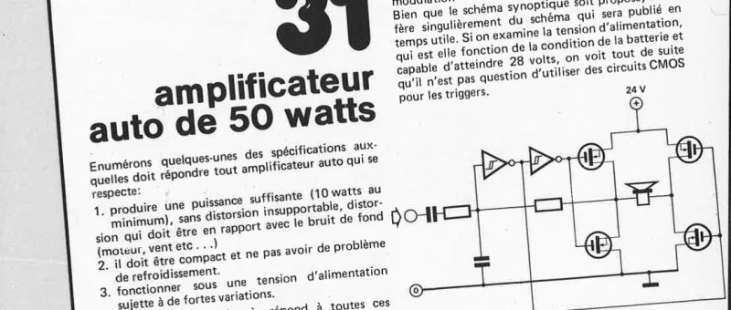 amplificateur auto de 50 W