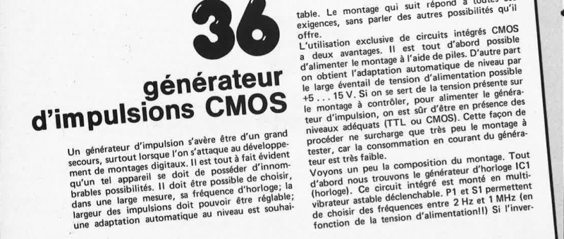 générateur d`impùlsions CMOS