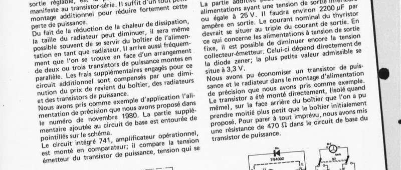 limiteur de perte pour alimentation