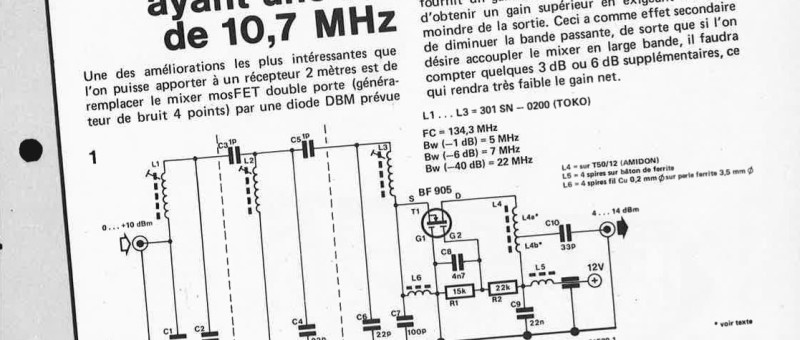 filtre O.L. pour émetteurs-récepteurs 2 mètres ayant une F.I. de 10,7 MHz