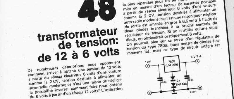 transformateur de tension de 12 à 6 V