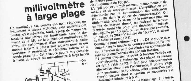 millivoltmètre à large plage