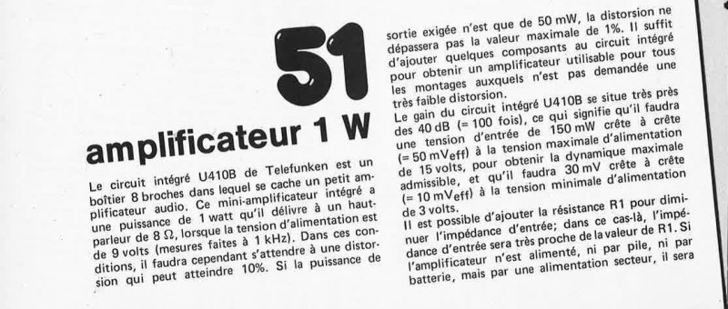 amplificateur 1 W