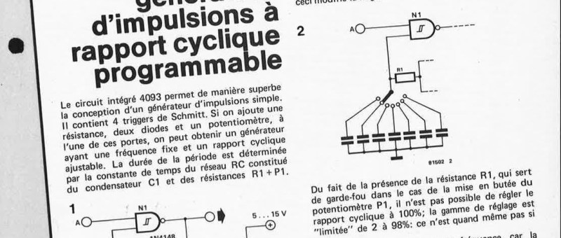 générateur d`impulsions à rapport cyclique programmable