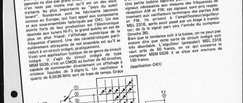 affichage numérique de la fréquence d`accord