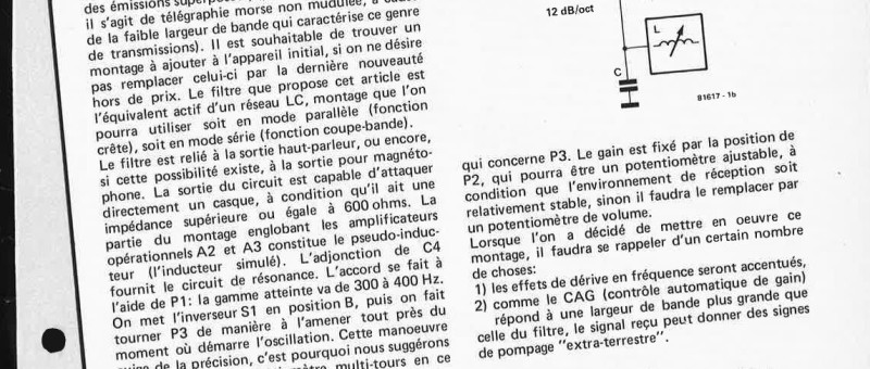 filtre actif pour CW
