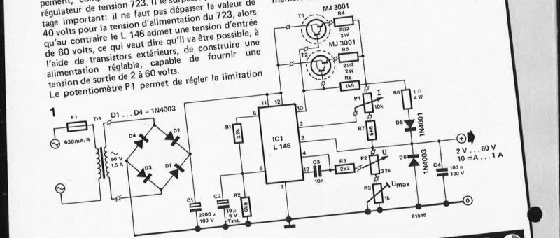 alimentation réglable à base de LM 146