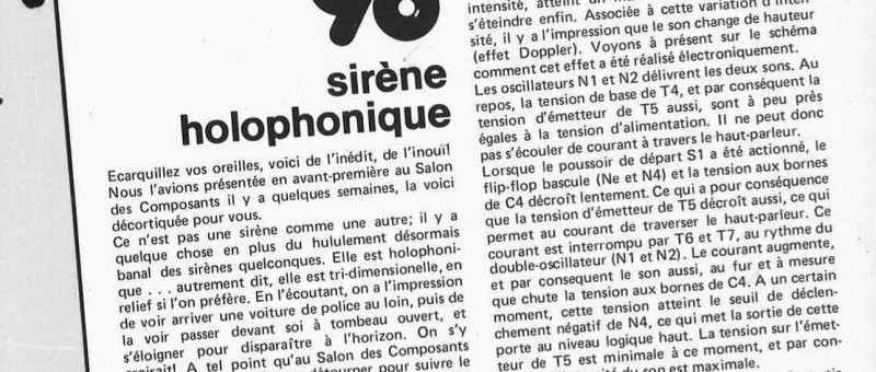 sirène holophonique