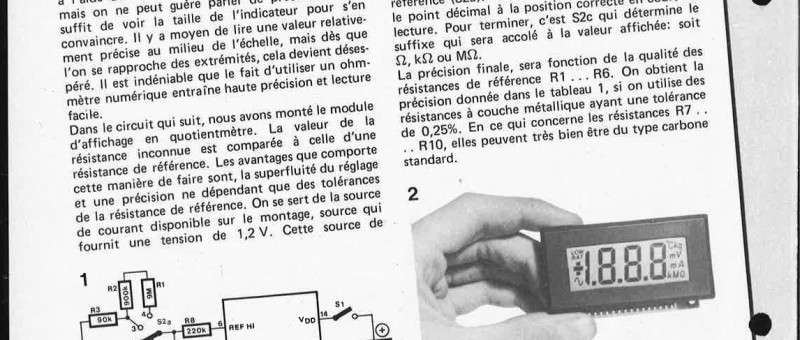 ohmmètre numérique