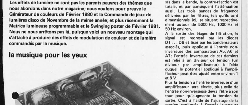 modulateur de lumière trois canaux