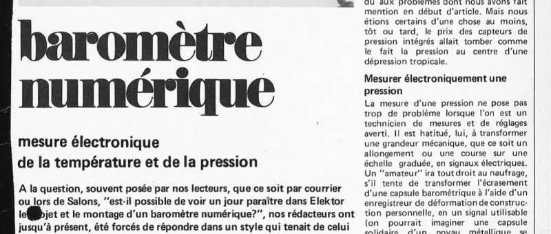 baromètre numérique