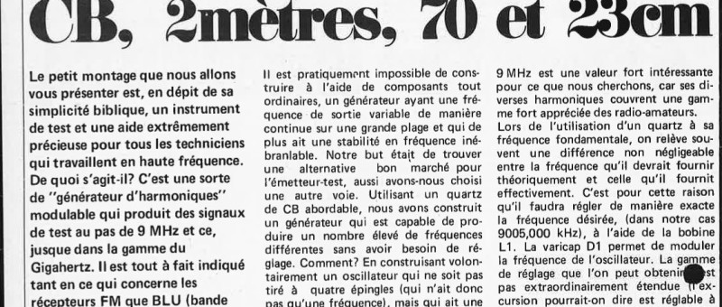 mini-émetteur de test pour CB, 2 mètres, 70 et 23 cm